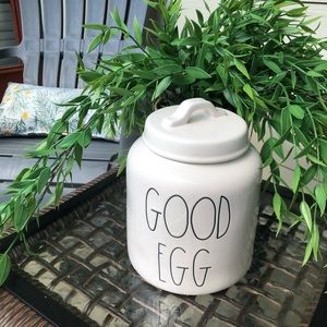 Rae Dunn Good Egg Container Cookie Jar with Lid